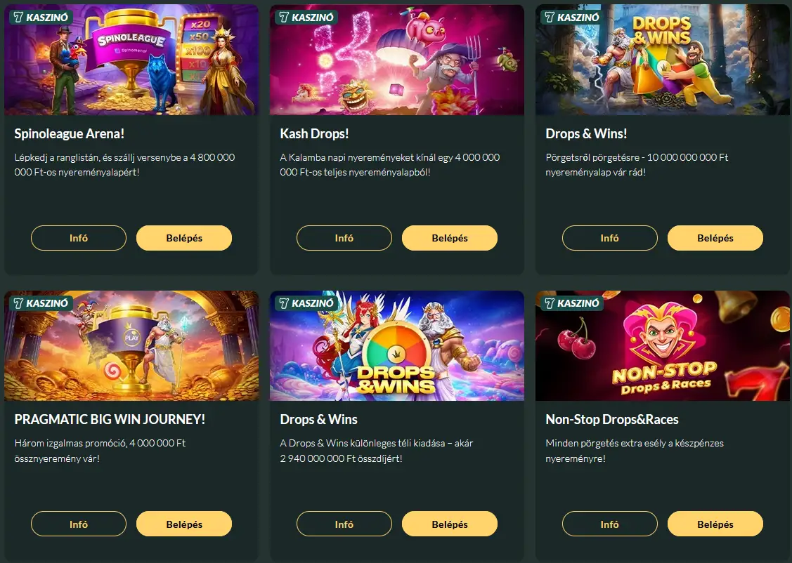 Kaszinó promóciós oldal a LemonCasino felületén aktuális bónuszokkal, promóciós ajánlatokkal, feltételekkel és játékosoknak szóló jutalmakkal