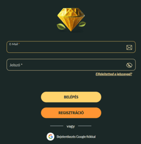 Bejelentkezési panel a Casino Lemon oldalán emailes azonosítással, jelszómezővel és közvetlen hozzáféréssel a játékosfiókhoz